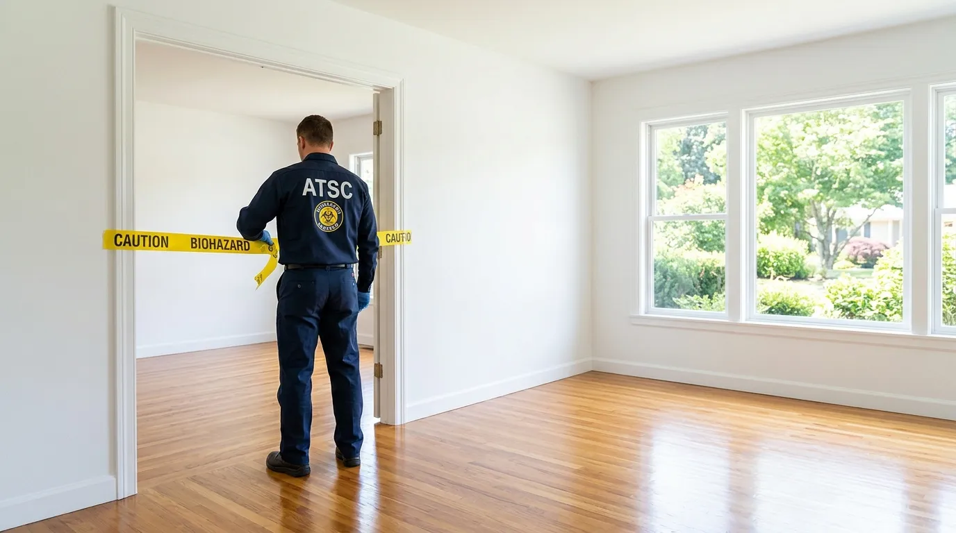 Certified biohazard cleanup crew performing Crime Scene Cleanup in Rossville